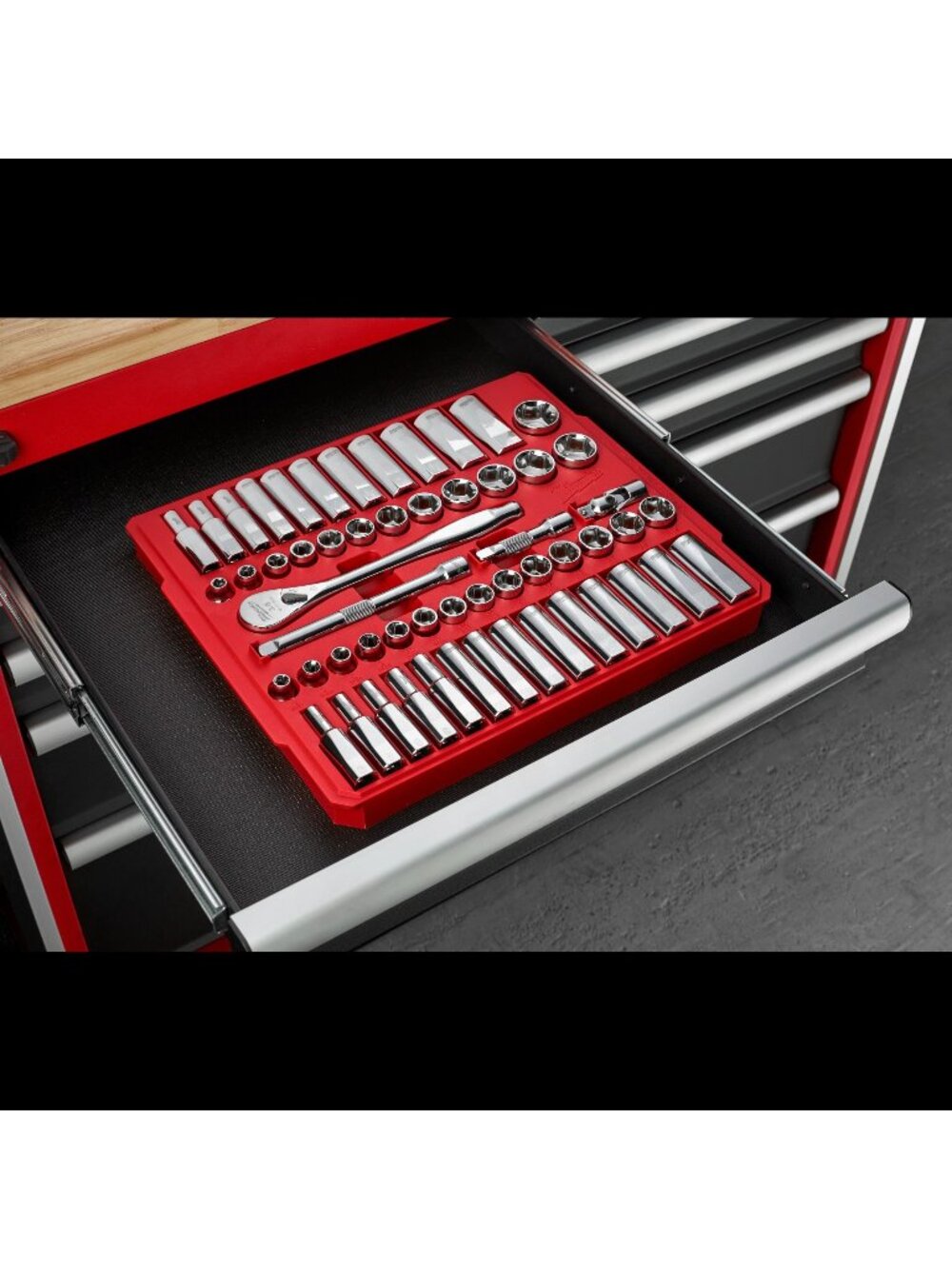 Milwaukee 3/8" Drive 56 Piece SAE & Metric Ratchet and Socket Set